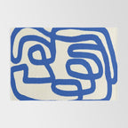 Blue line art 05 Rug Gallery Image 2