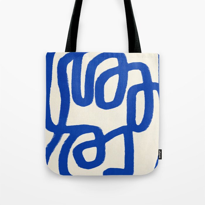 Blue line art 05 Tote Bag Gallery Image 1