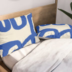Blue line art 05 Pillow Sham Gallery Image 2