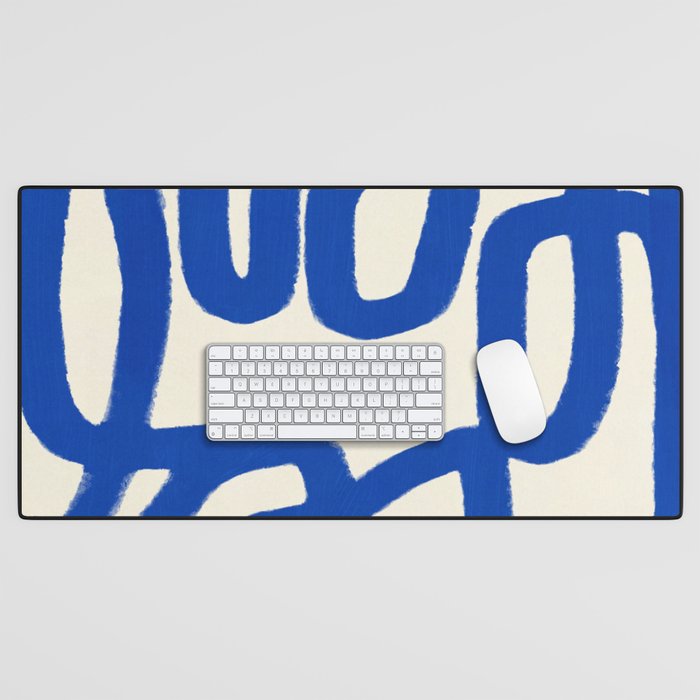 Blue line art 05 Desk Mat Gallery Image 1