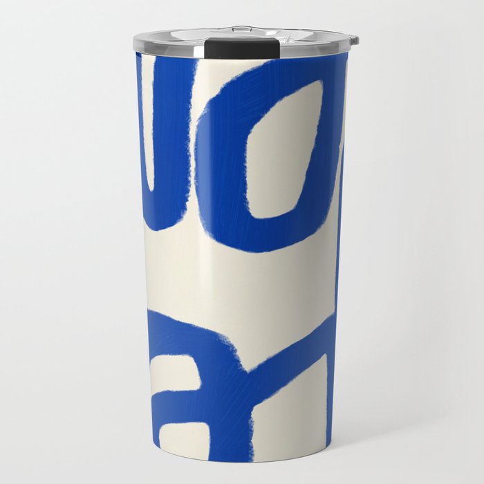 Blue line art 05 Travel Mug Gallery Image 1