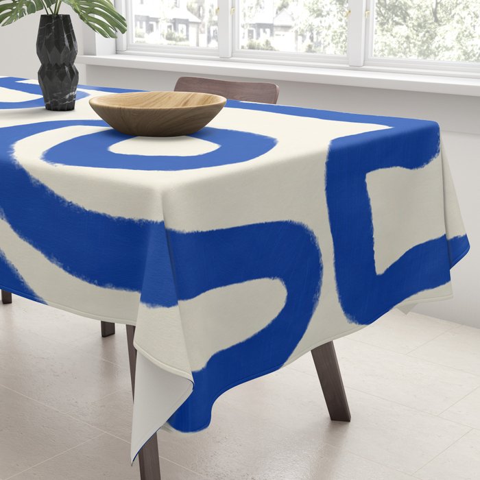 Blue line art 05 Tablecloth Gallery Image 3