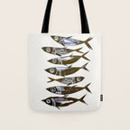 Line Fish Tote Bag Gallery Image 1