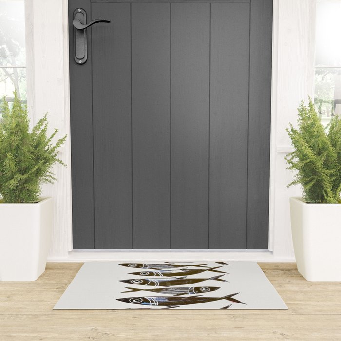 Line Fish Welcome Mat Gallery Image 3