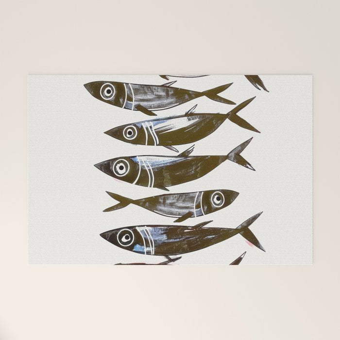 Line Fish Welcome Mat Gallery Image 1