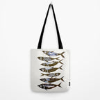 Line Fish Tote Bag Gallery Image 2