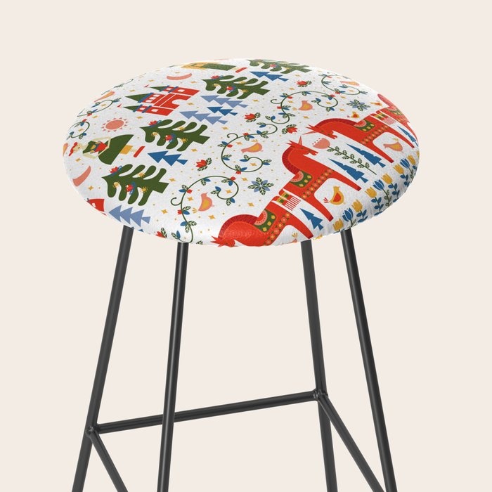 Scandinavian Fairytale - Green + Red Stool Gallery Image 2
