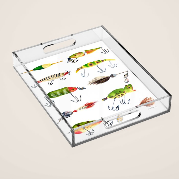Vintage Fishing Lures Acrylic Tray Gallery Image 1