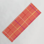 Abstract Tennis Net Pattern in Rosey Red Yoga Mat Gallery Image 1