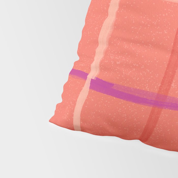 Abstract Tennis Net Pattern in Rosey Red Pillow Sham Gallery Image 4