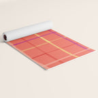 Abstract Tennis Net Pattern in Rosey Red Yoga Mat Gallery Image 2