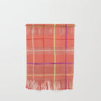 Abstract Tennis Net Pattern in Rosey Red Wall Hanging Gallery Image 1