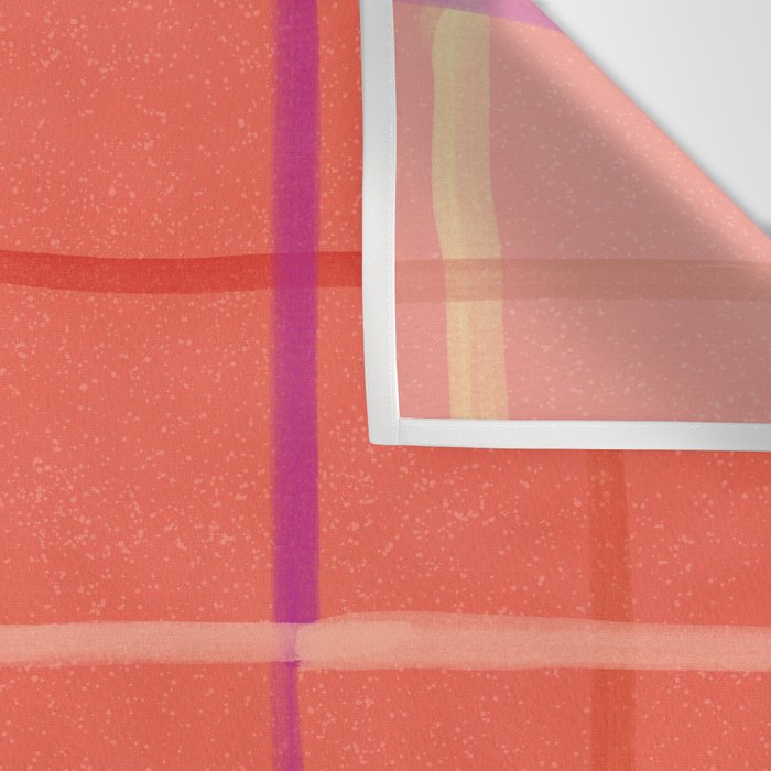 Abstract Tennis Net Pattern in Rosey Red Wall Tapestry Gallery Image 3