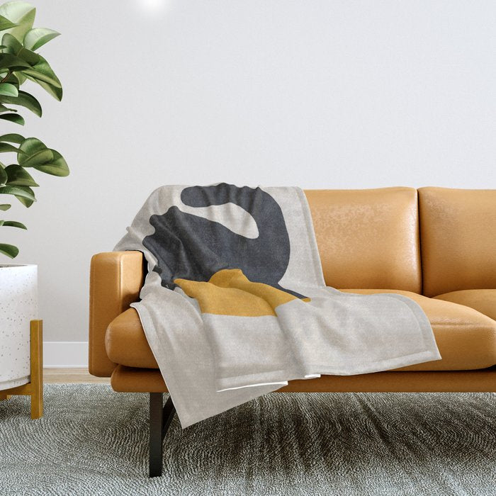 Cat with ball Throw Blanket Gallery Image 1