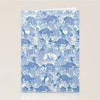 chinoiserie toile blue Stationery Card Gallery Image 2