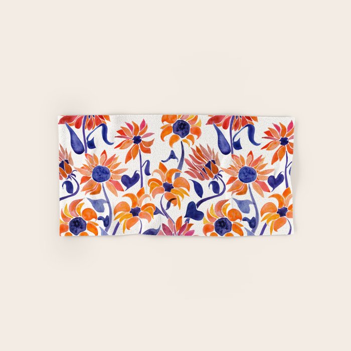 Sunflowers - Sunset Palette Bath Towel Gallery Image 1