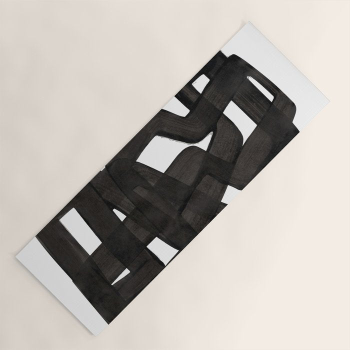 'Boulder' Mid Century Modern Fun Abstract Shapes  Yoga Mat Gallery Image 1