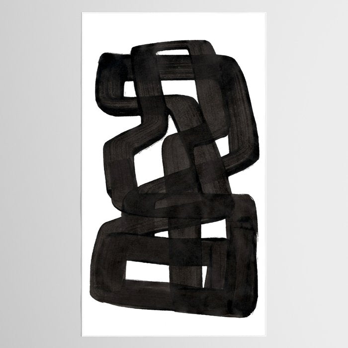 'Boulder' Mid Century Modern Fun Abstract Shapes  Tablecloth Gallery Image 2