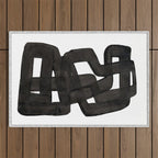'Boulder' Mid Century Modern Fun Abstract Shapes  Outdoor Rug Gallery Image 1