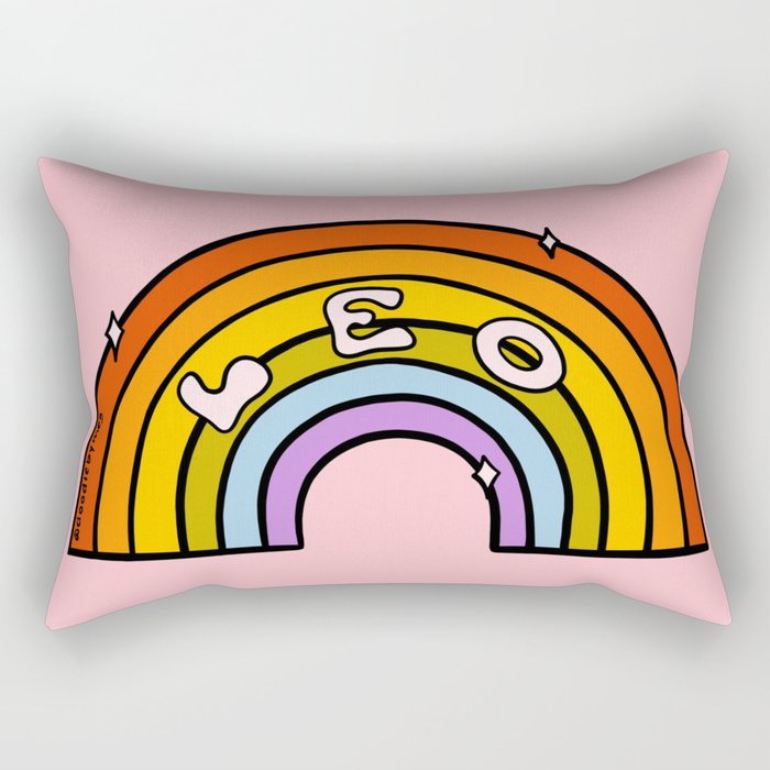 Leo Rainbow Rectangular Pillow Gallery Image 1