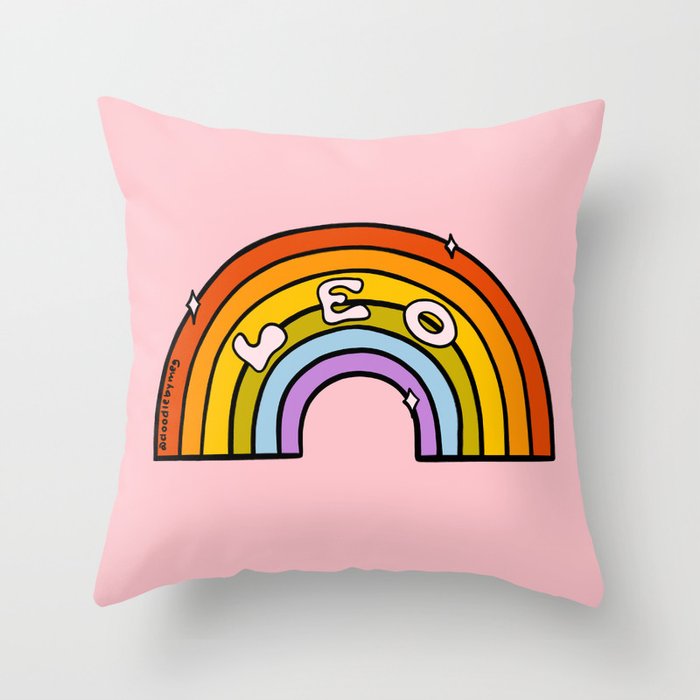 Leo Rainbow Throw Pillow Gallery Image 6