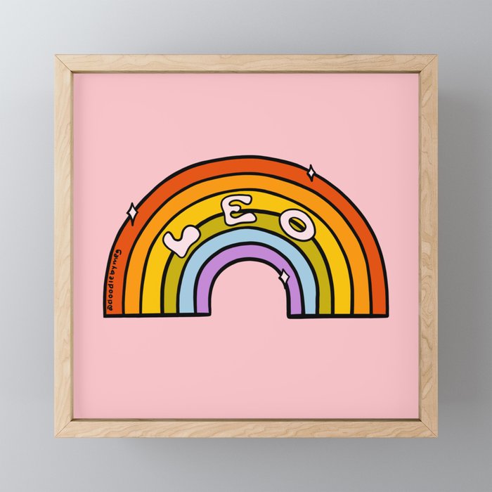 Leo Rainbow Mini Art Print Gallery Image 1