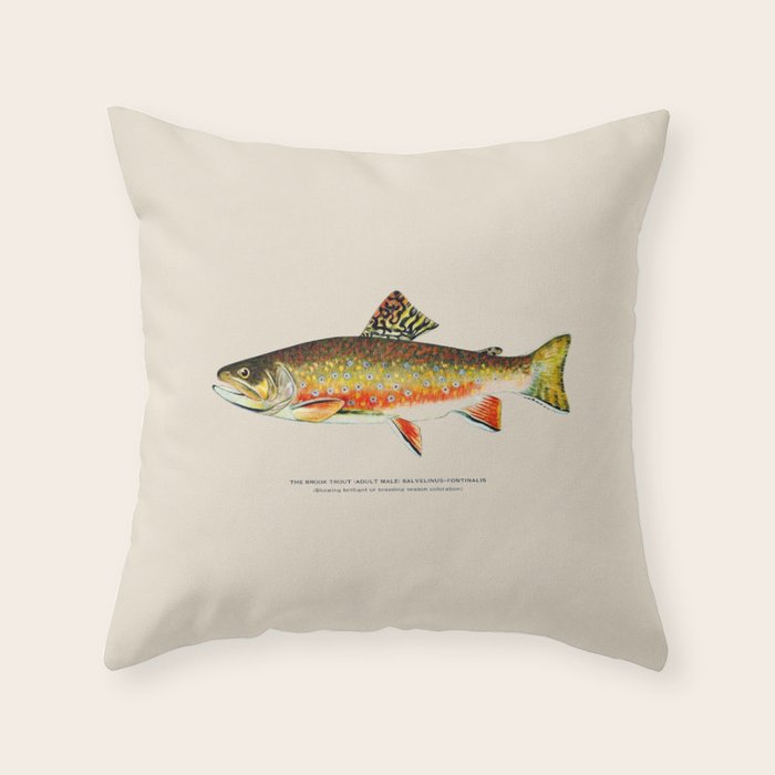 Brook Trout Throw Pillow Gallery Image 6