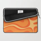 Retro Modern Liquid Swirl Abstract Pattern Square in Orange Tangerine and Yellow Tones Laptop Sleeve Gallery Image 2