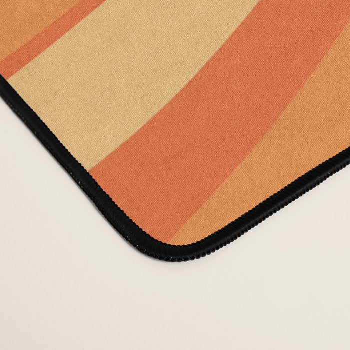 Retro Modern Liquid Swirl Abstract Pattern Square in Orange Tangerine and Yellow Tones Desk Mat Gallery Image 4