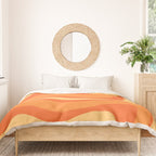 Retro Modern Liquid Swirl Abstract Pattern Square in Orange Tangerine and Yellow Tones Duvet Cover Gallery Image 3