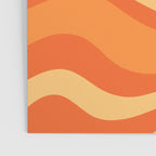 Retro Modern Liquid Swirl Abstract Pattern Square in Orange Tangerine and Yellow Tones Poster Gallery Image 3