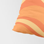 Retro Modern Liquid Swirl Abstract Pattern Square in Orange Tangerine and Yellow Tones Pillow Sham Gallery Image 4
