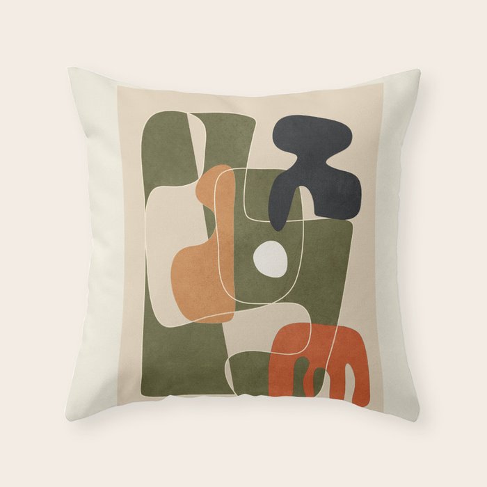 Organic Rhythms 1 Throw Pillow Gallery Image 1