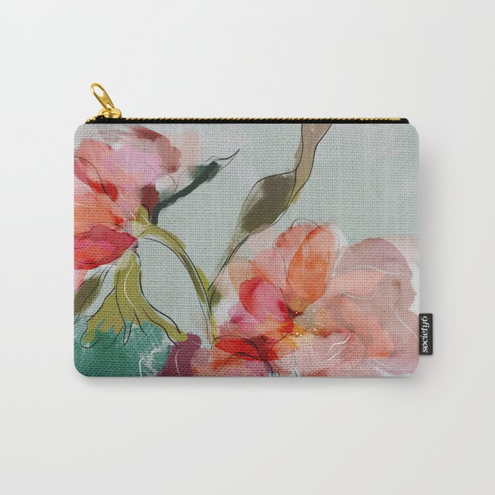 peonies abstract floral Carry All Pouch Gallery Image 1