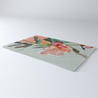 peonies abstract floral Rug Gallery Image 3