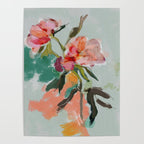 peonies abstract floral Poster Gallery Image 4