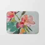 peonies abstract floral Bath Mat Gallery Image 1