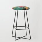 peonies abstract floral Stool Gallery Image 1