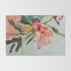 peonies abstract floral Rug Gallery Image 2