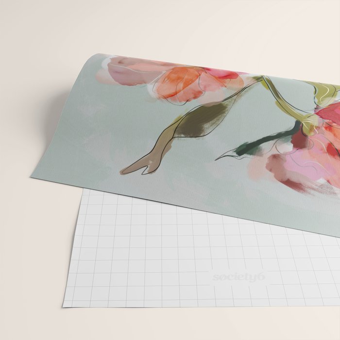 peonies abstract floral Wrapping Paper Gallery Image 2