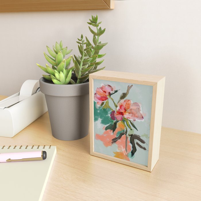 peonies abstract floral Mini Art Print Gallery Image 2