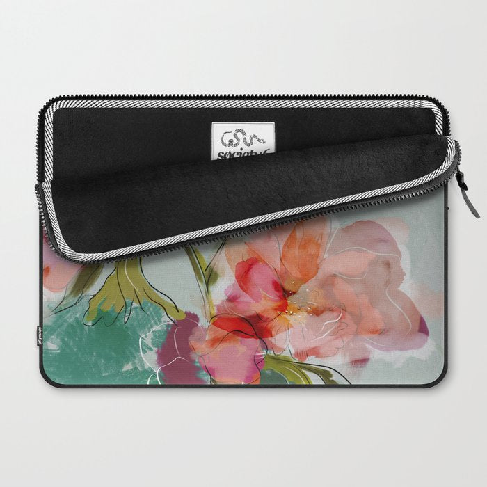 peonies abstract floral Laptop Sleeve Gallery Image 2
