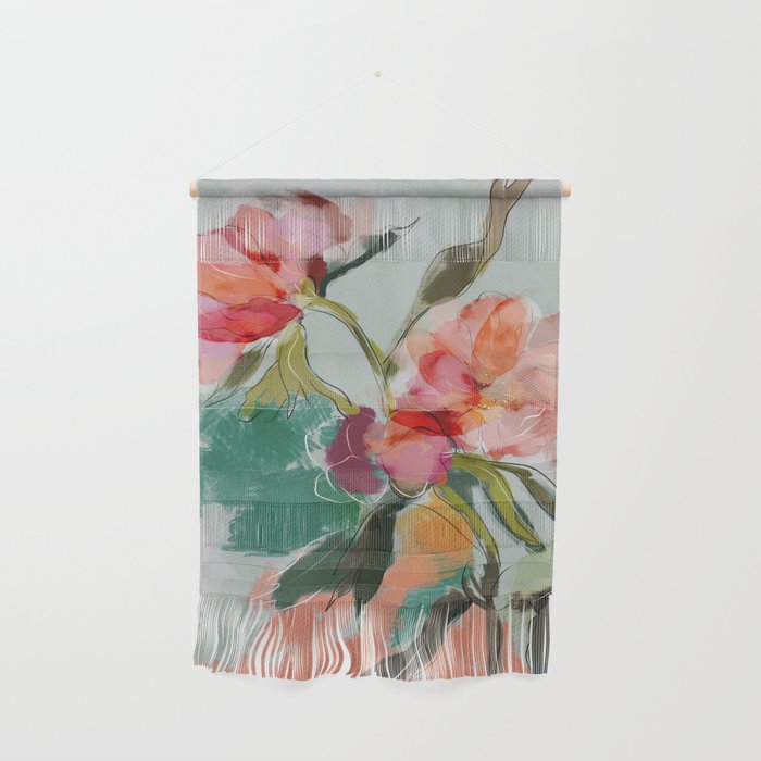 peonies abstract floral Wall Hanging Gallery Image 1