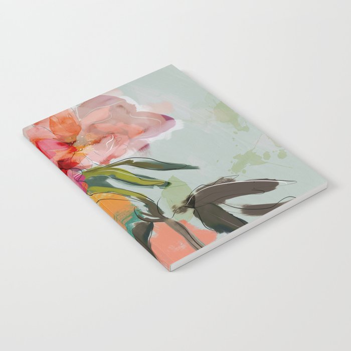peonies abstract floral Notebook Gallery Image 2