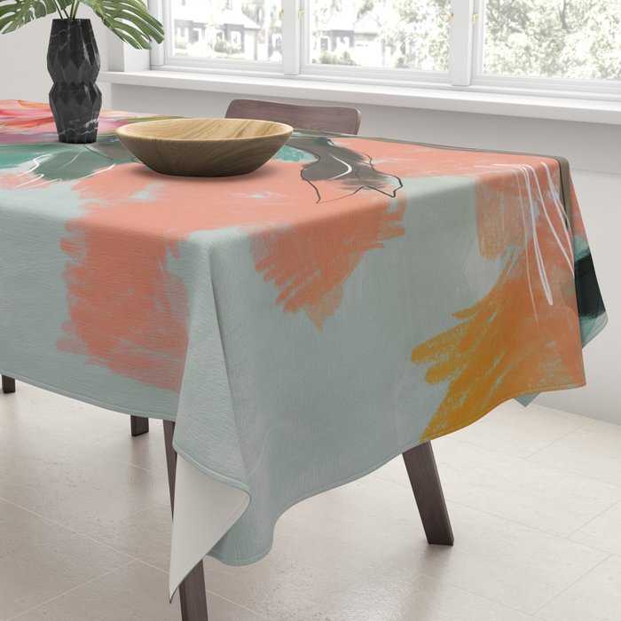 peonies abstract floral Tablecloth Gallery Image 3