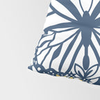 Butterfly and Floral Prints, Navy Blue, Orange, Yellow Pillow Sham Gallery Image 4