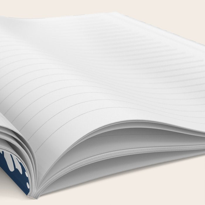 Butterfly and Floral Prints, Navy Blue, Orange, Yellow Notebook Gallery Image 2