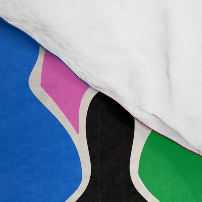 Colorful diverse people crowd art pattern Comforter Gallery Image 4