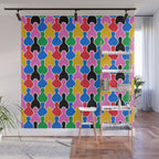 Colorful diverse people crowd art pattern Wall Mural Gallery Image 1