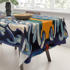 Mandala mexican talavera tile ceramic mosaic Tablecloth Gallery Image 3